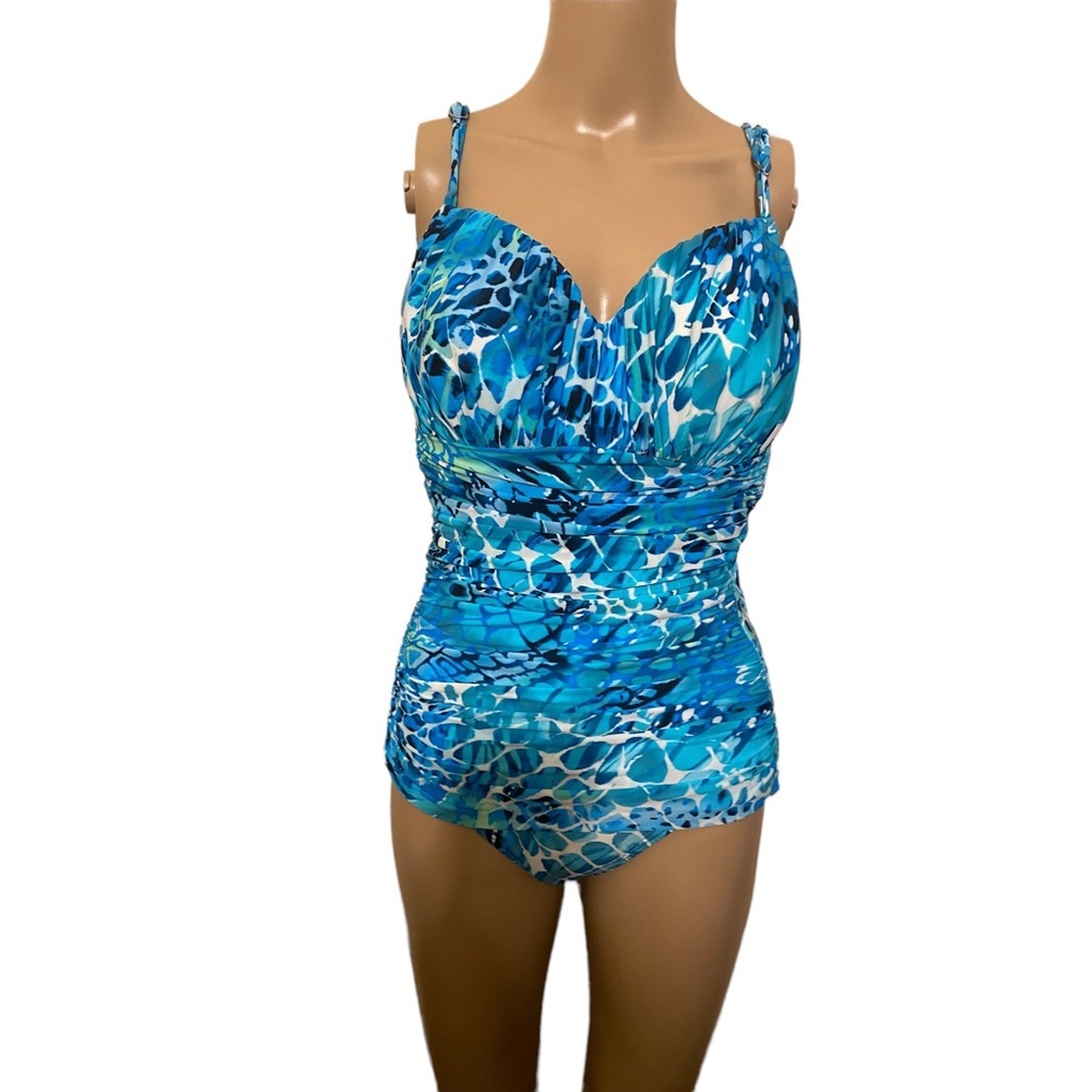 Magicsuit blue one piece bathing suit - Picture 6 of 7